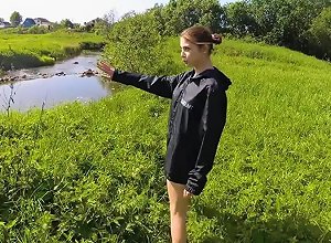 Real Outdoor Sex On The River Bank After Swimming